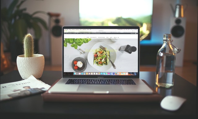 decorative stock photo of a laptop open on a desk