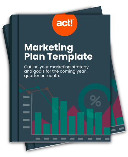 marketing plan template act! CRM book mock up