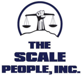 the scalepeople, inc. logo with a fist holding scales