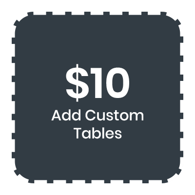10$ add custom tables