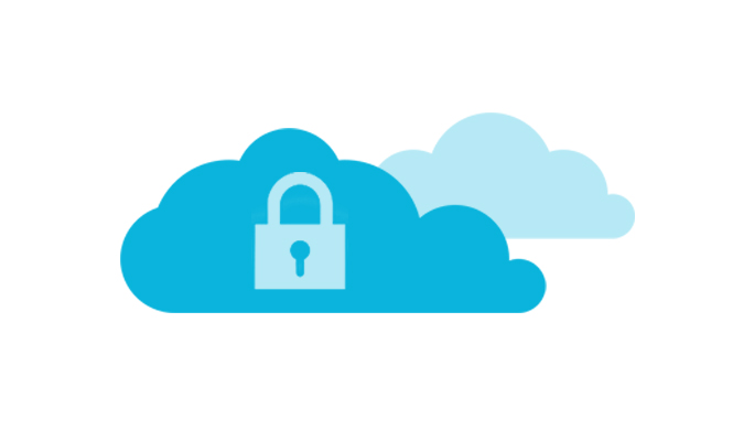 icon of cloud with a lock