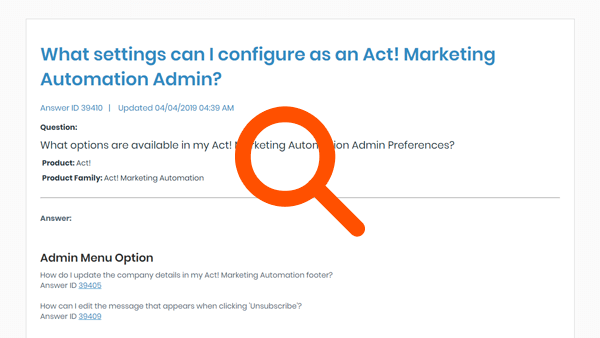 What settings can I configure as an Act! marketing automation admin?