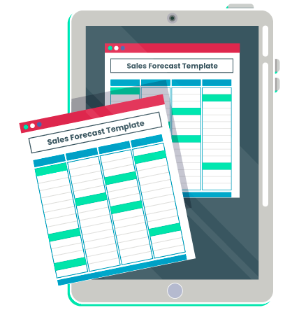 close up on the sales forecast capabilities on the act! Crm platform