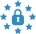 icon of a lock surrounded by stars