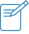 icon that shows a pencil writing on paper