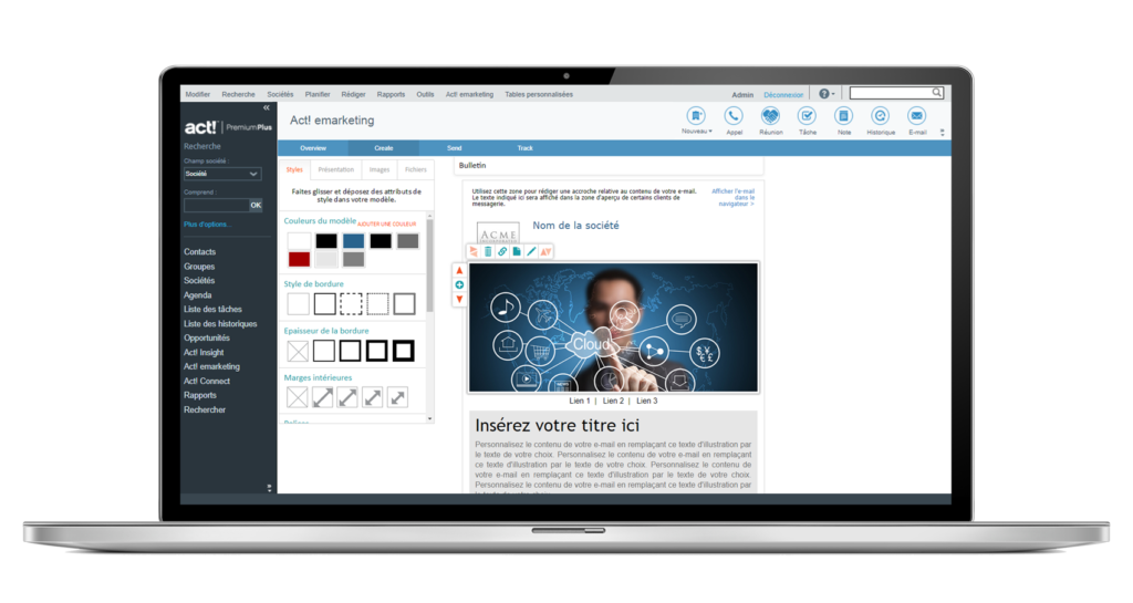 Act! emarketing screenshot