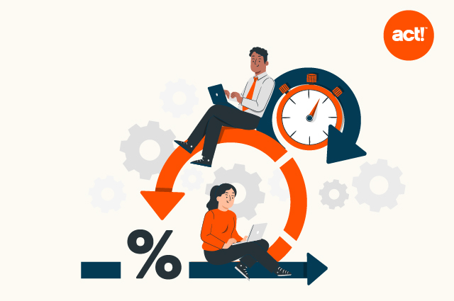 an illustratio of a person sitting on graphs with clocks