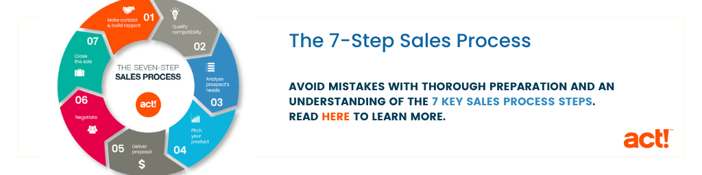 Avoid mistakes with thorough preparation and an understanding of the 7 key sales process steps. Read here to learn more.