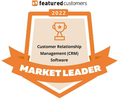 Featured customers badge for CRM software market leader 2022