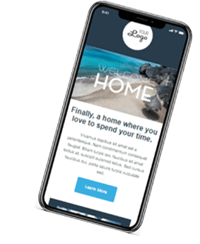 Image of phone with real estate website