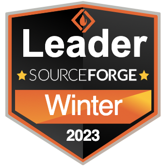 Leader-source-forge-2023 with colors orange, black, and white