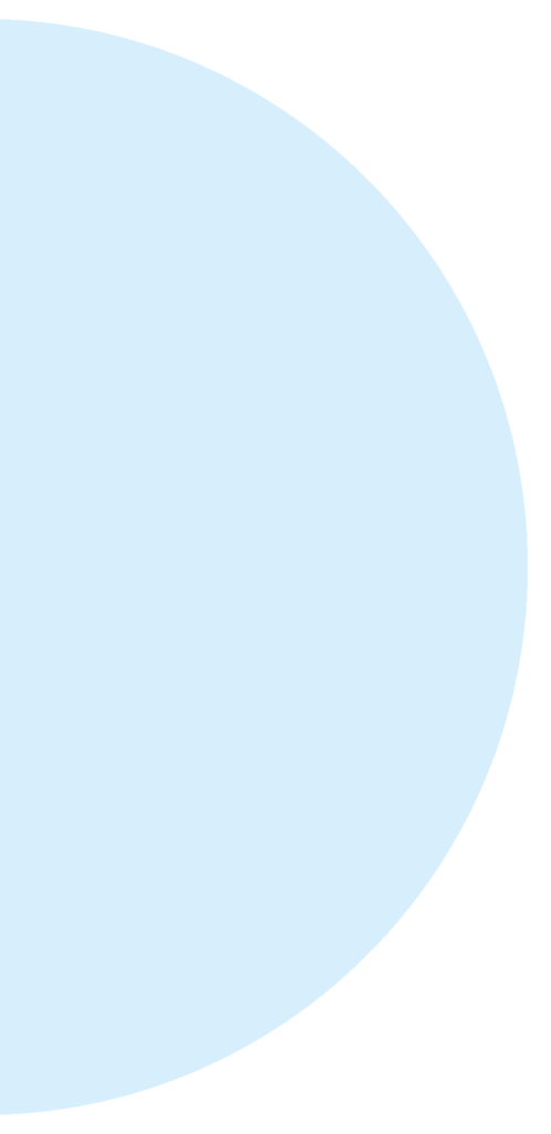 half blue circle