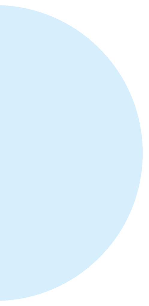 Half circle thats light blue
