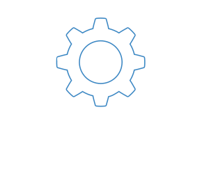 icon of a desktop with a gear