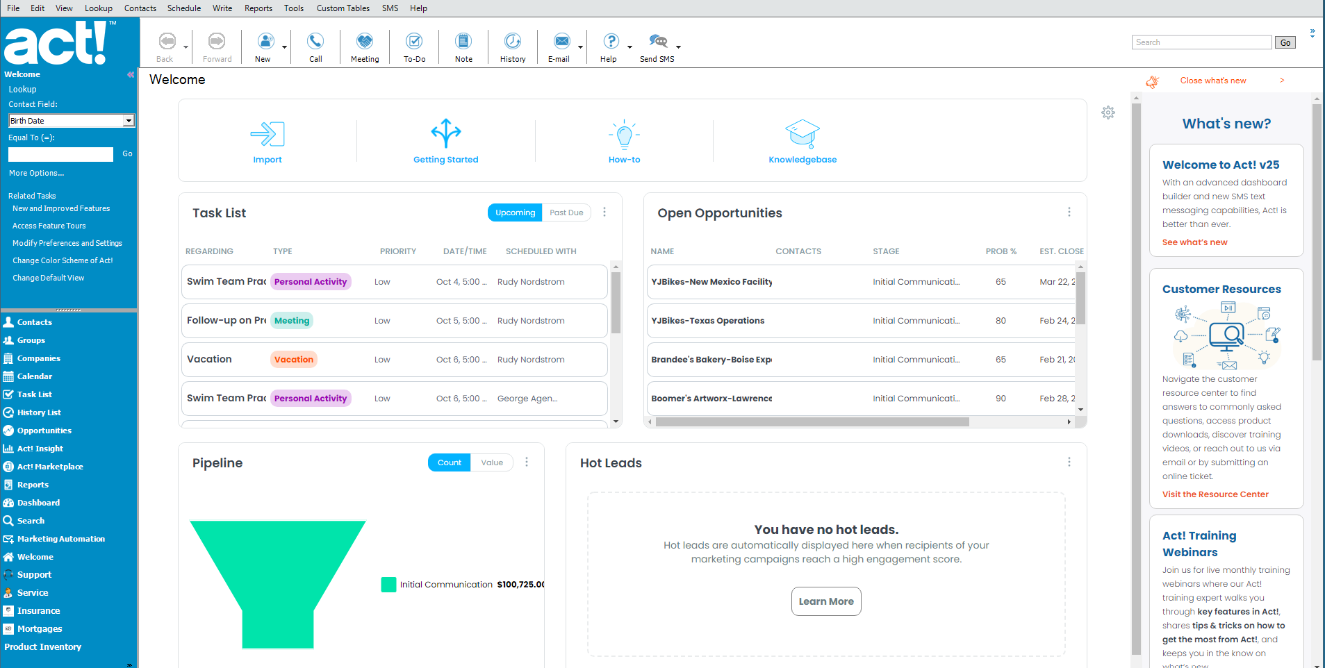 Screenshot showing how to download custom tables demo data