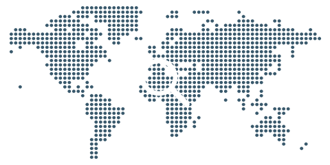 map of the world with a magnifying glass on top