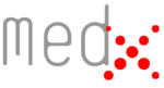 med-x-logo med x logo with a red x made of dots