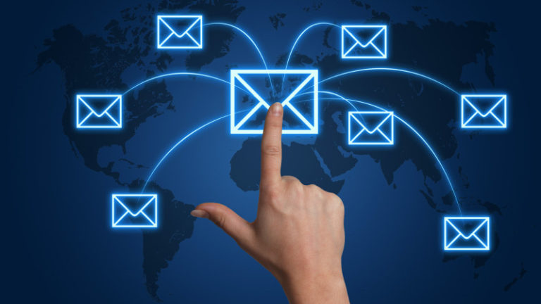 icon of envelope sending to different countries