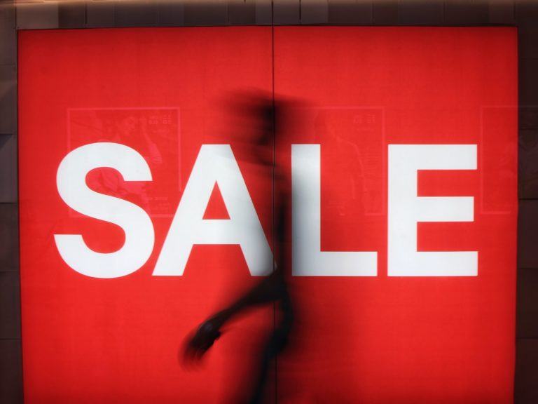 sale with a shadow of a body