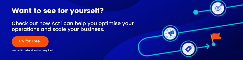 a callout cta that says Check out how Act! can help you optimize your operations and scale your business.