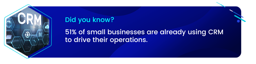 a callout that says, 51% of SMBs are already using a CRM"