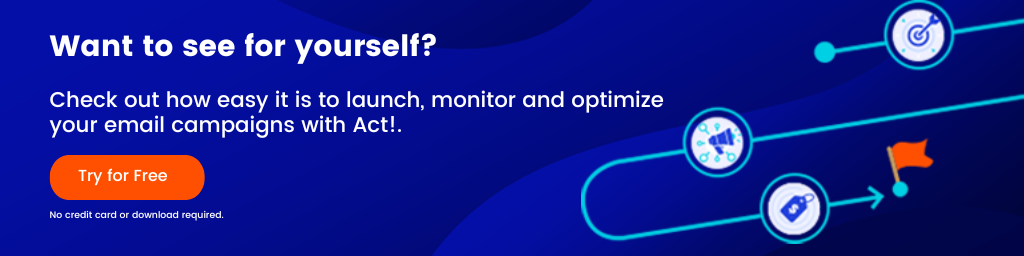 cta callout to try Act! Marketing Automation