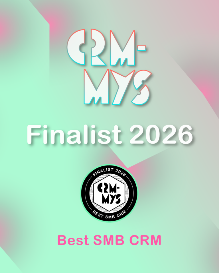 an image conveying that Act! is a 2026 CRMmy finalist for Best CRM for SMBs