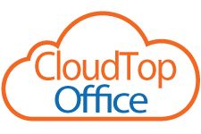 CloudTop Office logo with orange and blue text