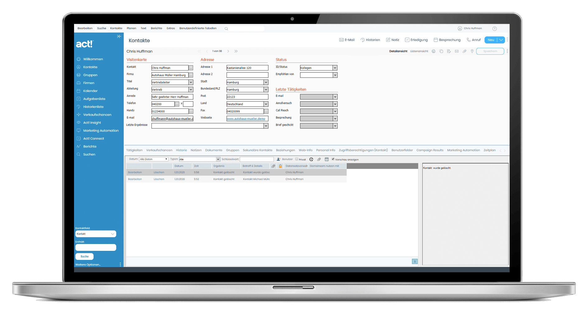 Demo of Act!