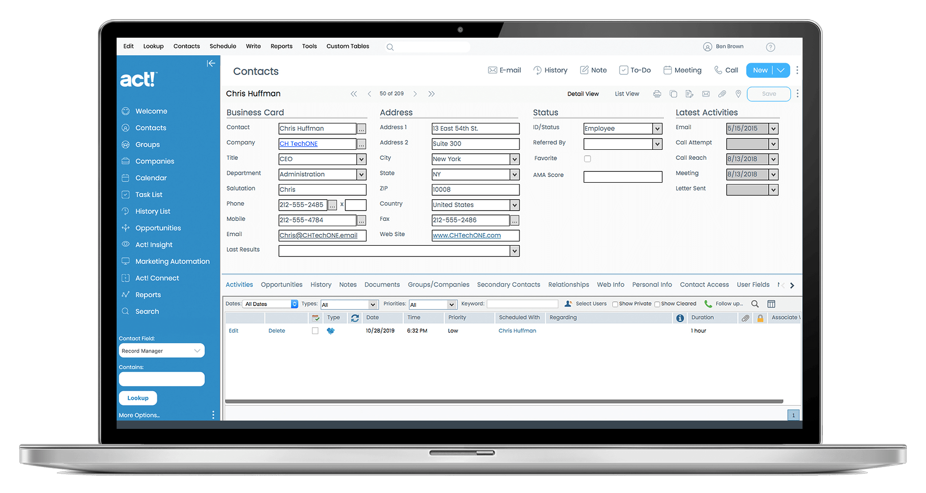 Demo of Act!