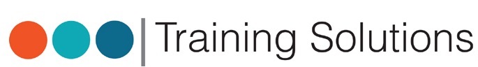 training solutions logo with the 3 circles: orange, teal, and blue